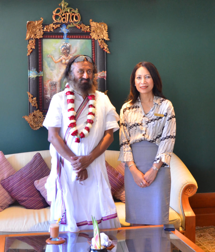 Nusa Dua Beach Hotel & Spa welcomed Spiritual Leader, His Holiness Sri Sri Ravi Shankar during his visit in Bali